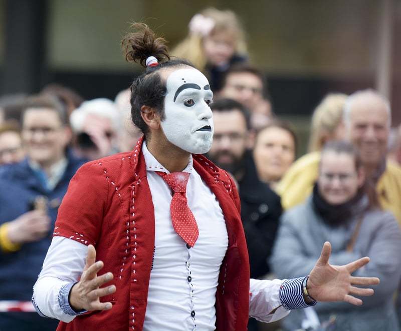 Comedian performing